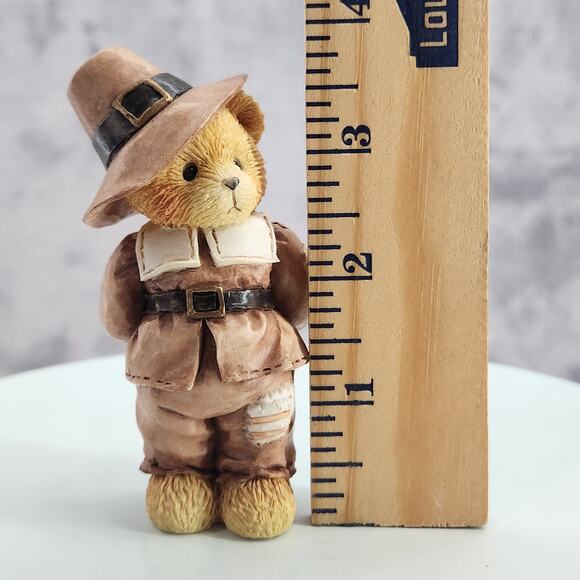 "Jedediah" Cherished Teddie 617091 Pilgram Figurine Thanksgiving 1994 - Picture 2 of 7